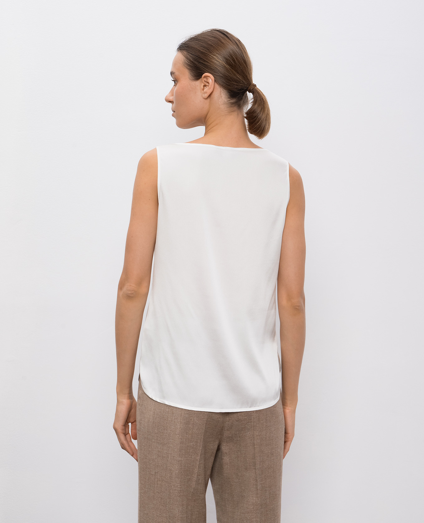 

White PAN silk top Max Mara