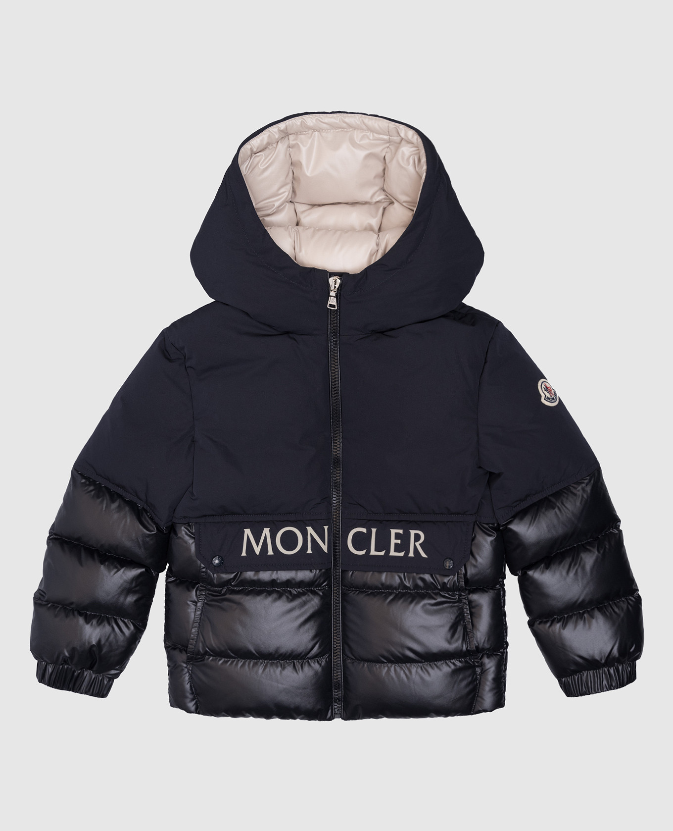 

Children's blue down jacket with a logo Moncler ENFANT