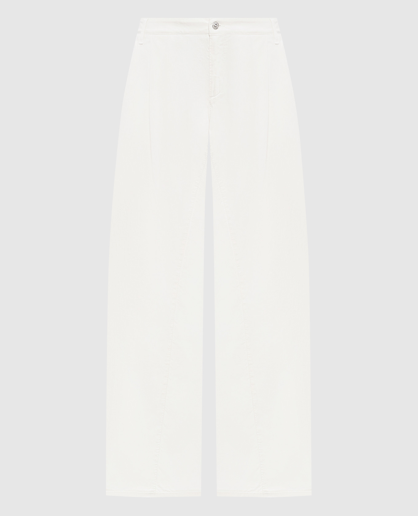 White jeans with logo patch Ermanno Scervino