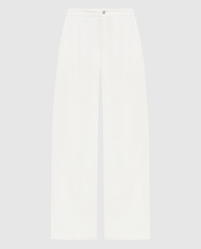 Ermanno Scervino White jeans with logo patch D467P706HRY