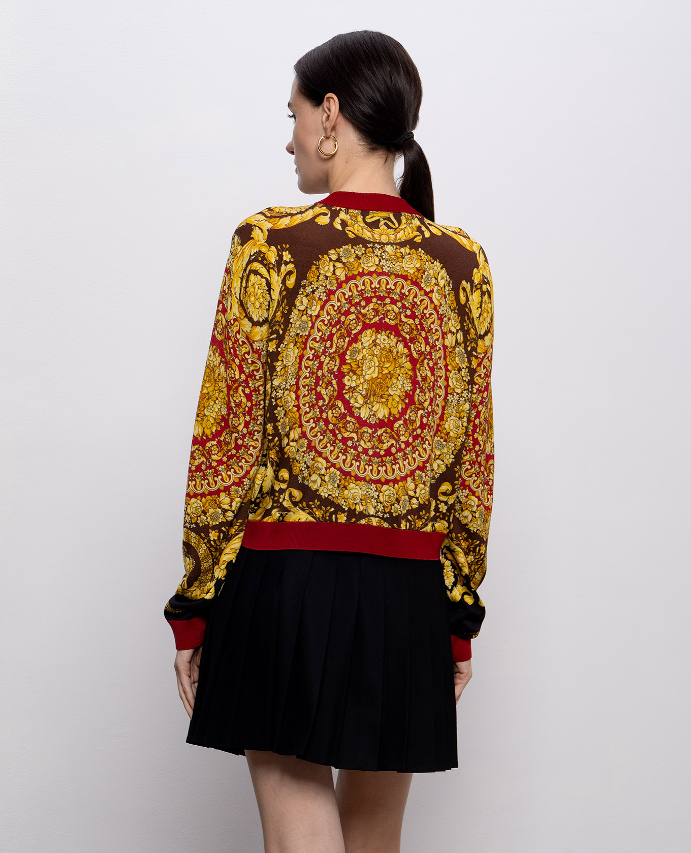 Barrocco silk cardigan Versace 4