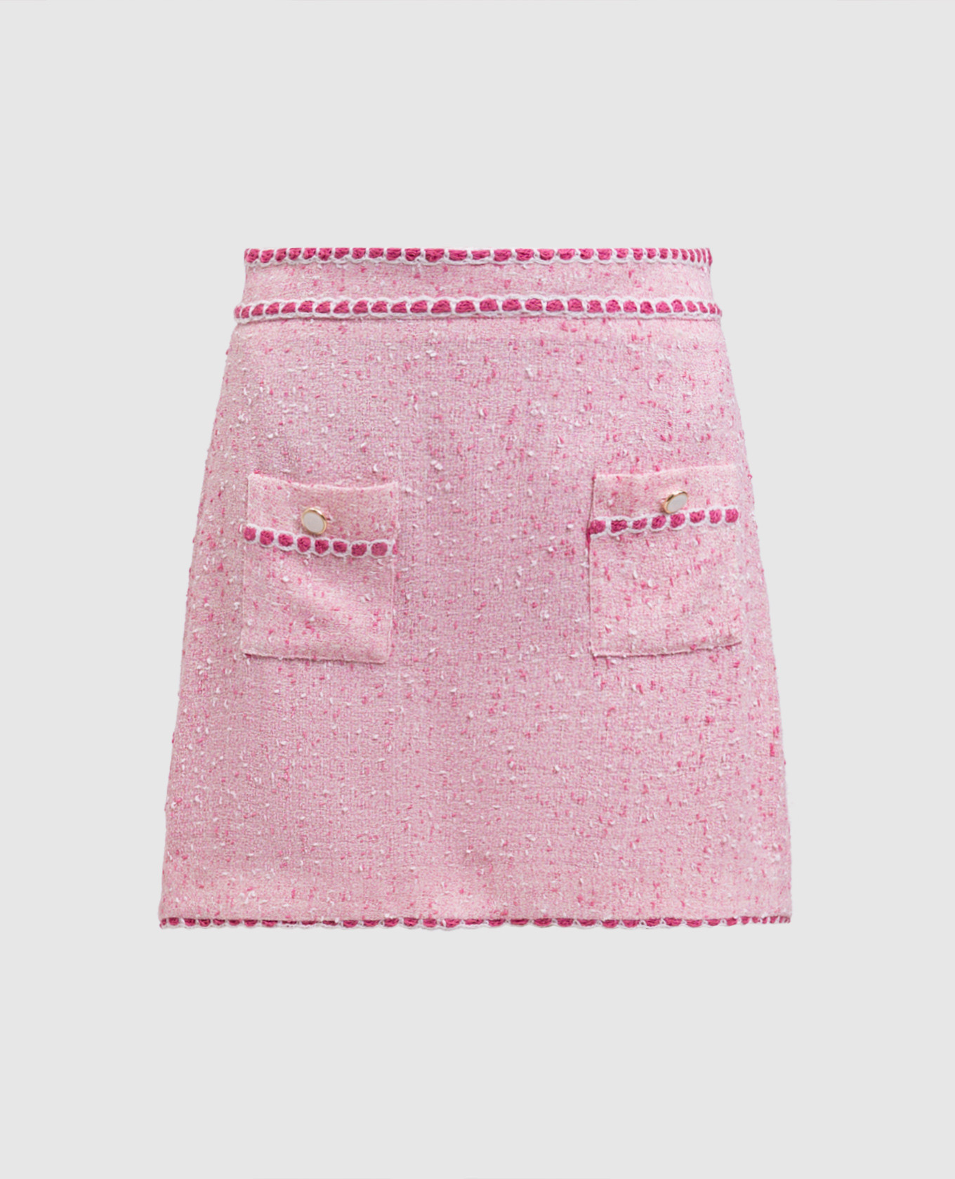 

Leighton Pink Tweed Mini Skirt Simkhai