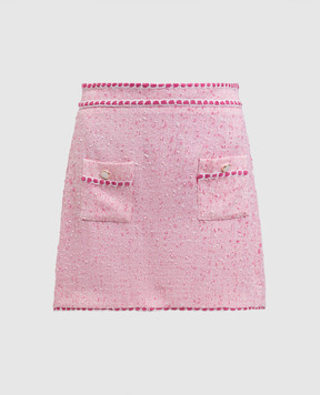 Simkhai Leighton Pink Tweed Mini Skirt 3253024SW
