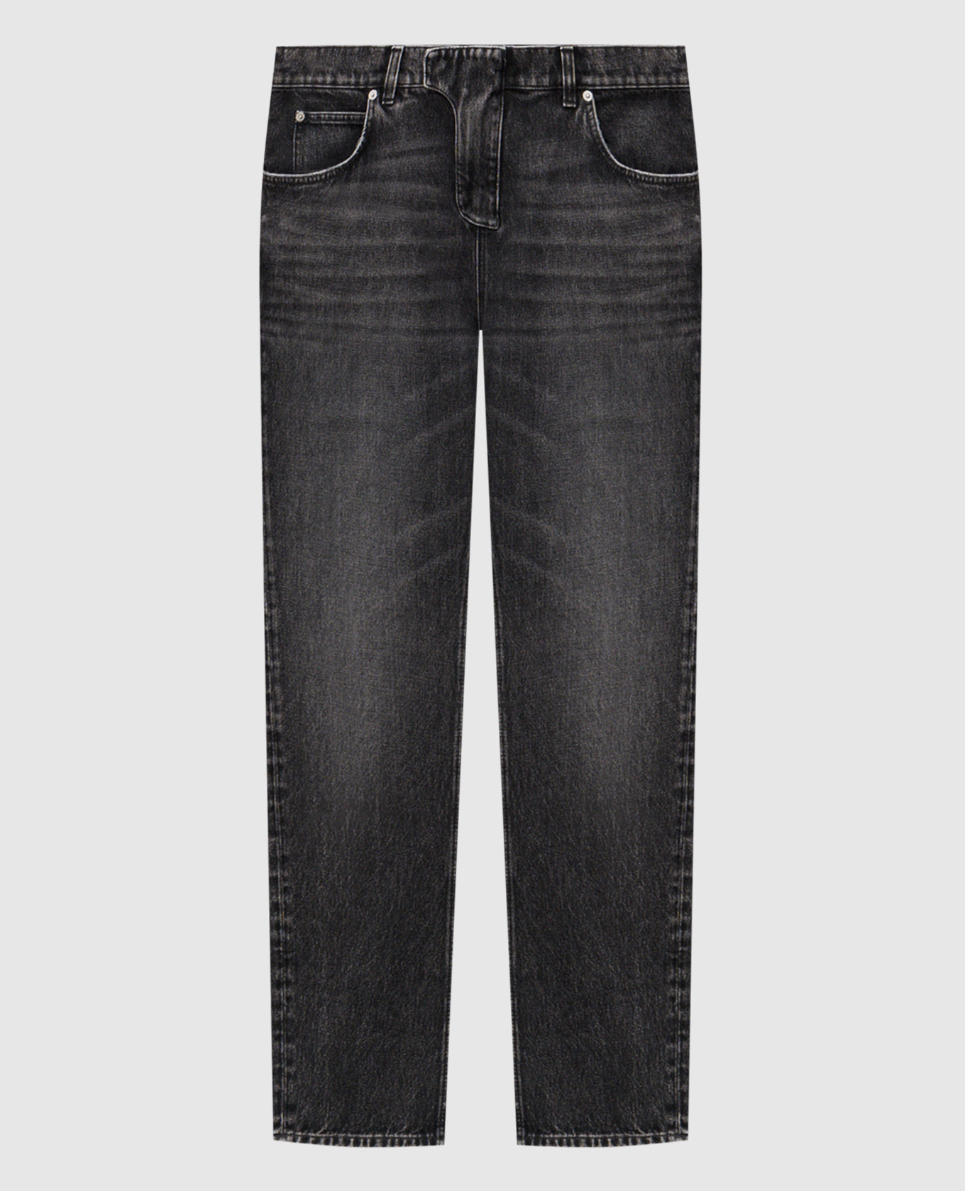 Gray jeans with a worn effect Balmain