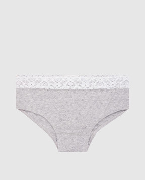 Story Loris Gray panties with patterned lace 36947