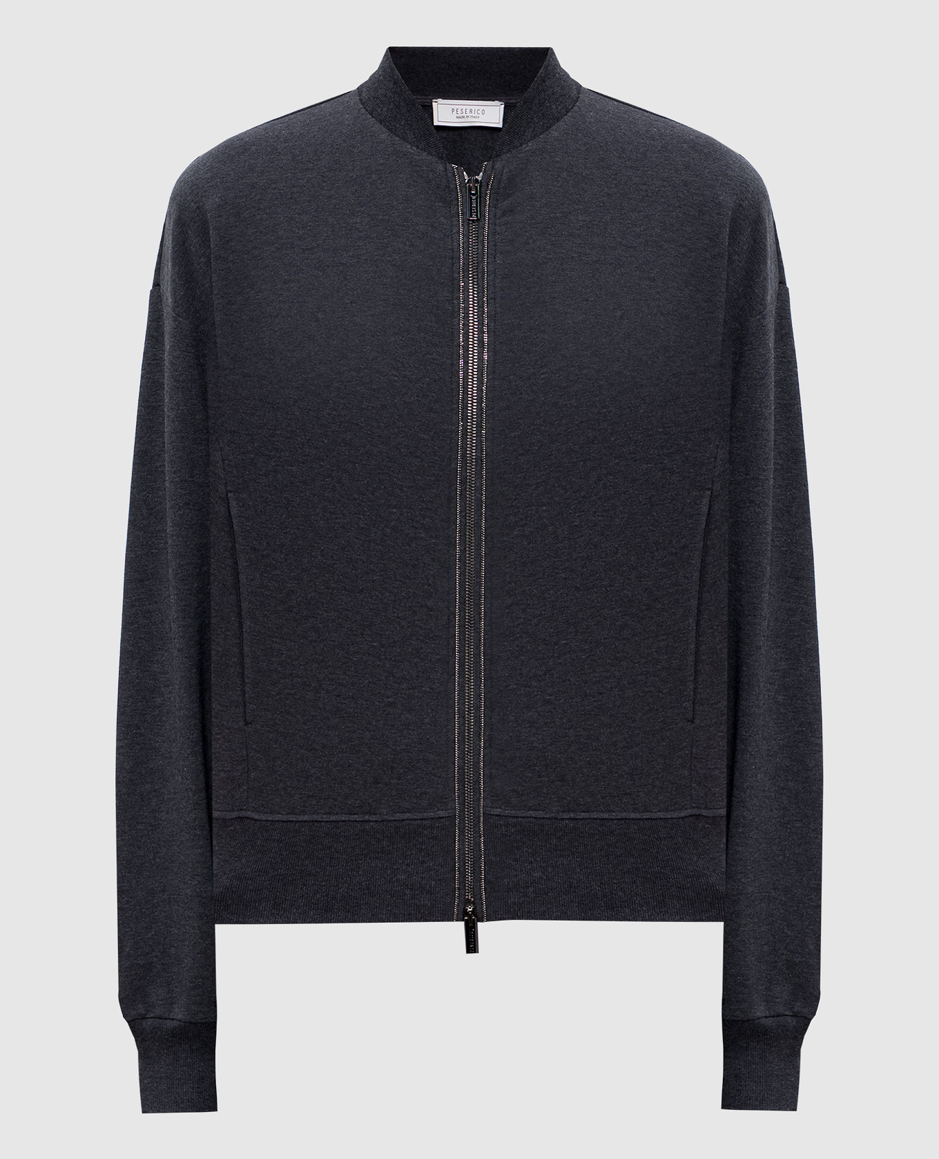 Gray sports jacket with chain