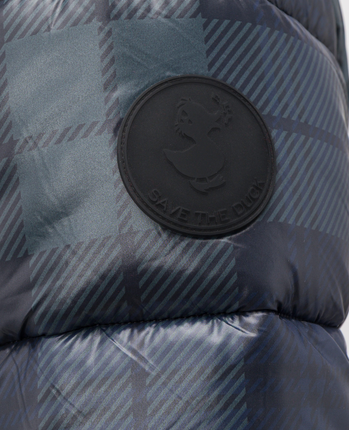 

Blue checked jacket with logo Save the duck
