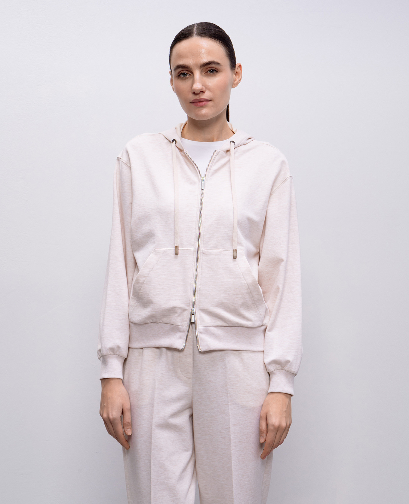 Beige melange sports jacket Peserico 3