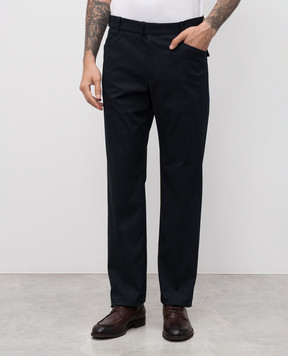 Dolce&Gabbana Blue pants with DG logo monogram GP13MZFUFNV