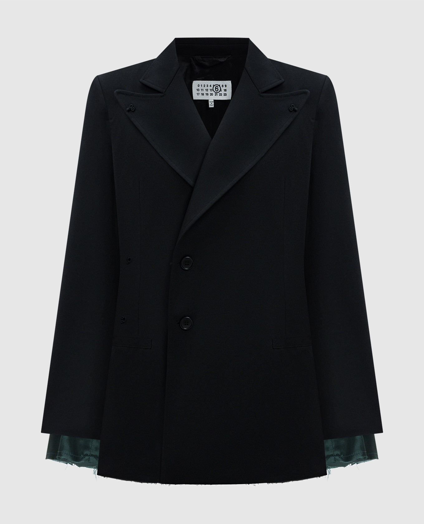 

Black double-breasted jacket with cut-out wool Maison Margiela MM6