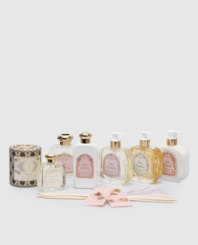 Santa Maria Novella Rosa Gardenia scented candle in a candle holder ROSAGARDENIA250g