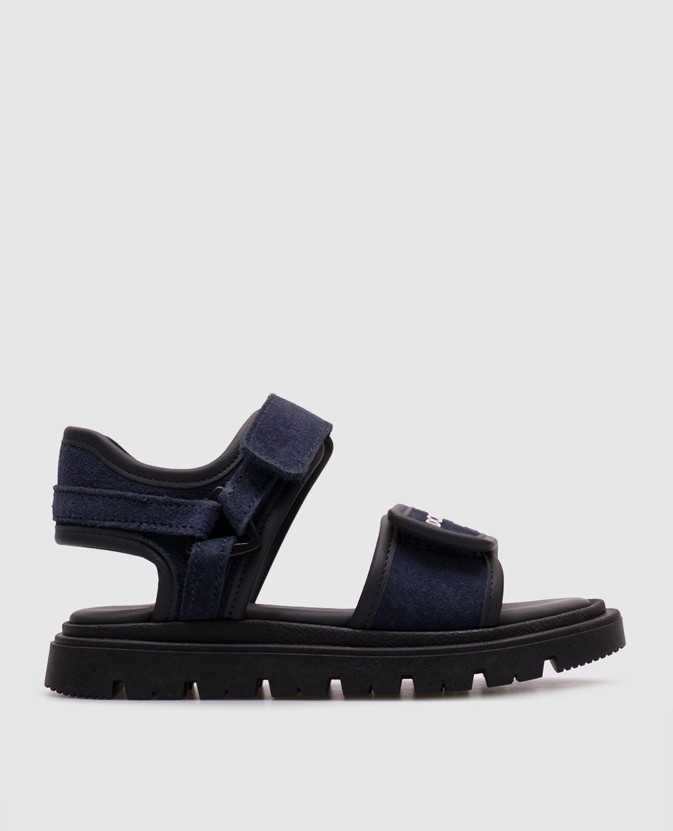 

Children's blue suede sandals with logo Dolce&Gabbana