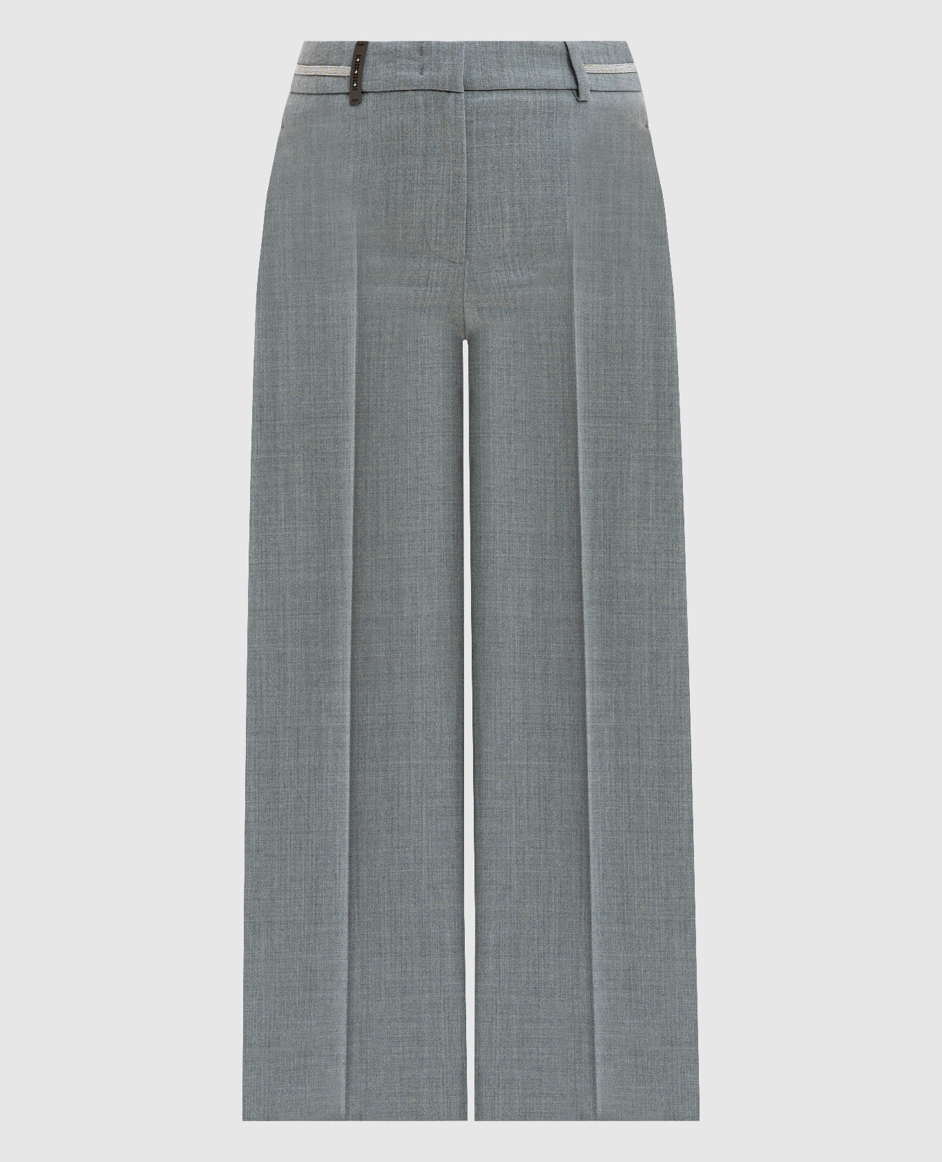 

Gray wool trousers with monil chain Peserico, Grey