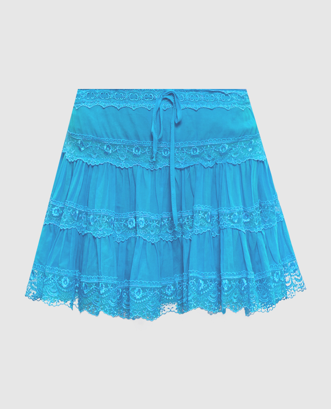 

Blue mini skirt with lace Charo Ruiz, Light blue