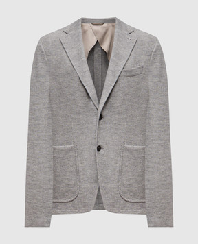 Peserico Gray checked wool jacket R51030J002724