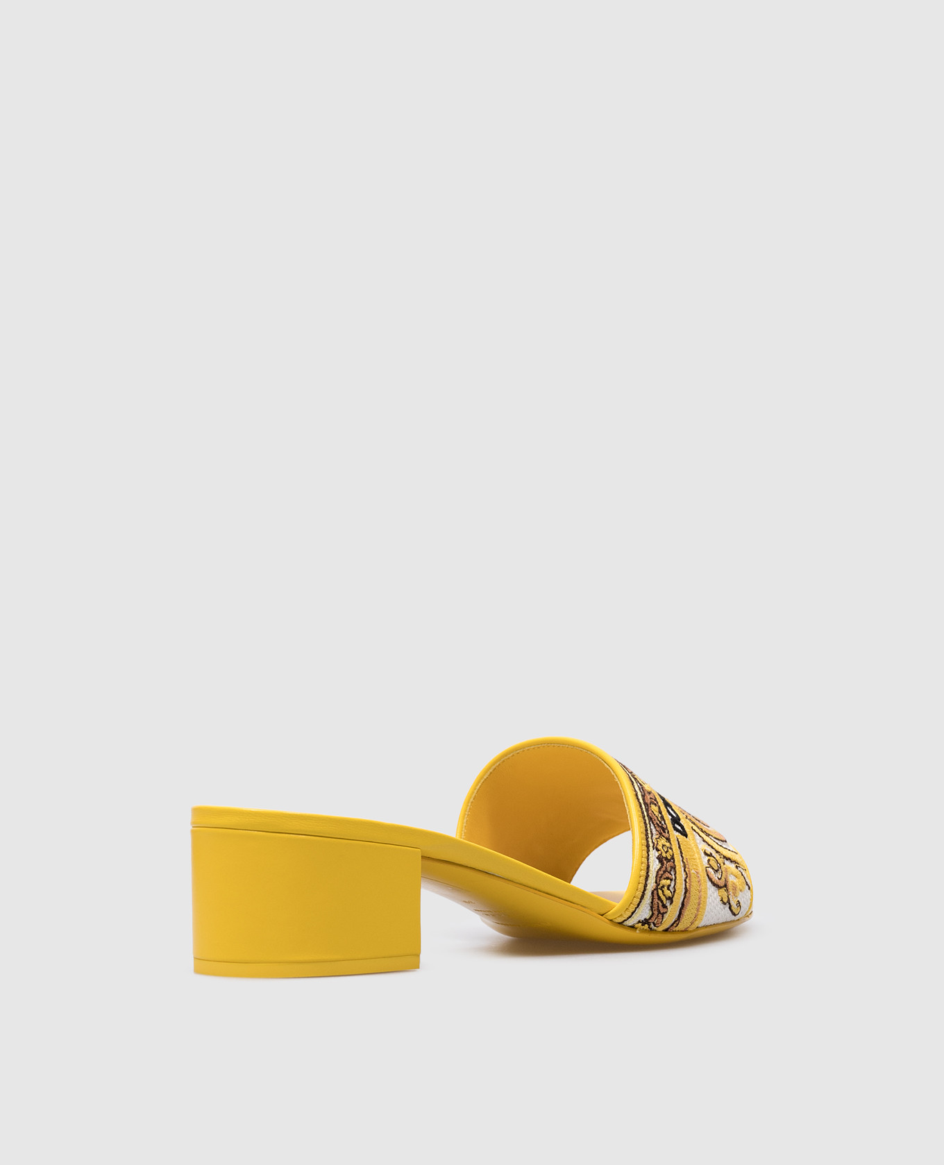 

Karol yellow combination mules with logo embroidery Dolce&Gabbana