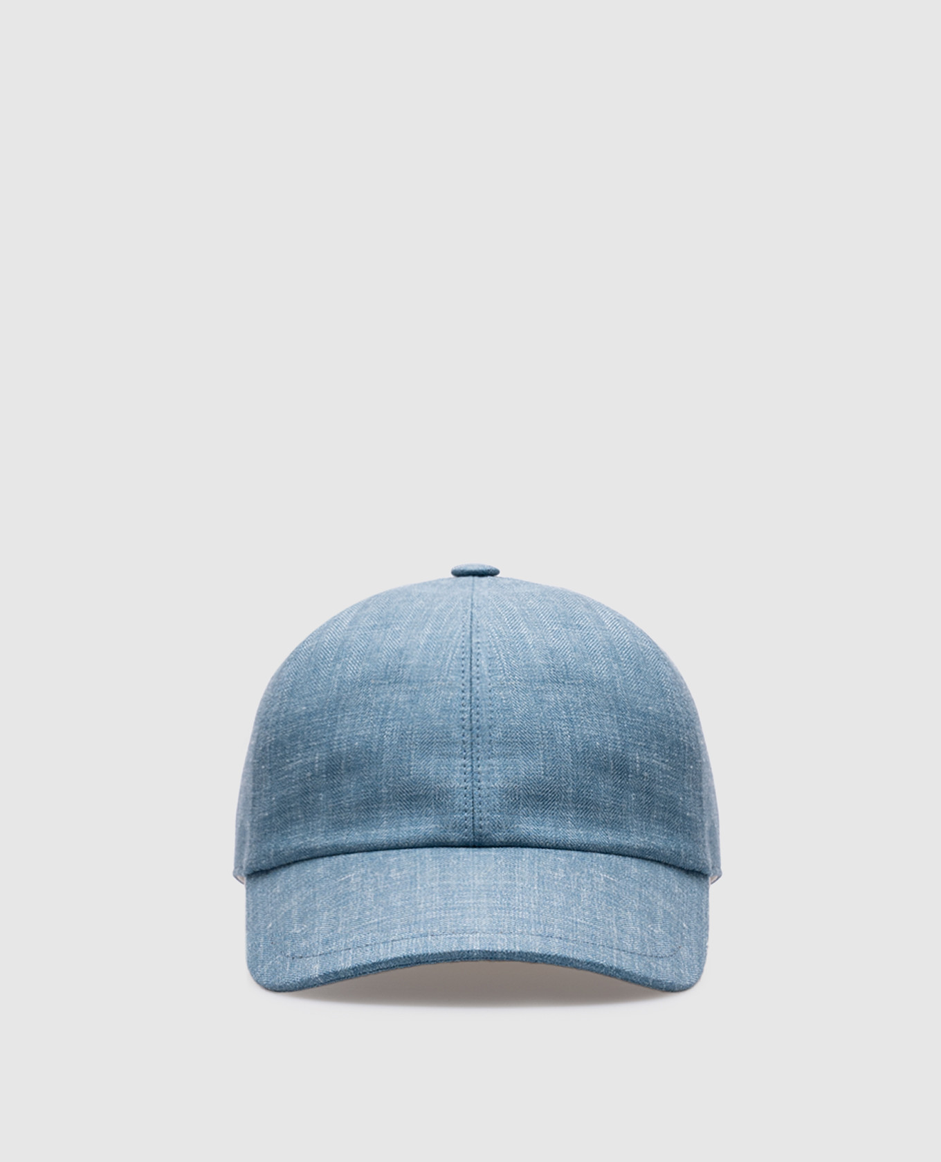 

Blue cap made of wool, silk and linen Enrico Mandelli, Light blue