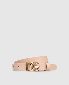 Dolce&Gabbana Children's beige patent leather belt EE0070A1471