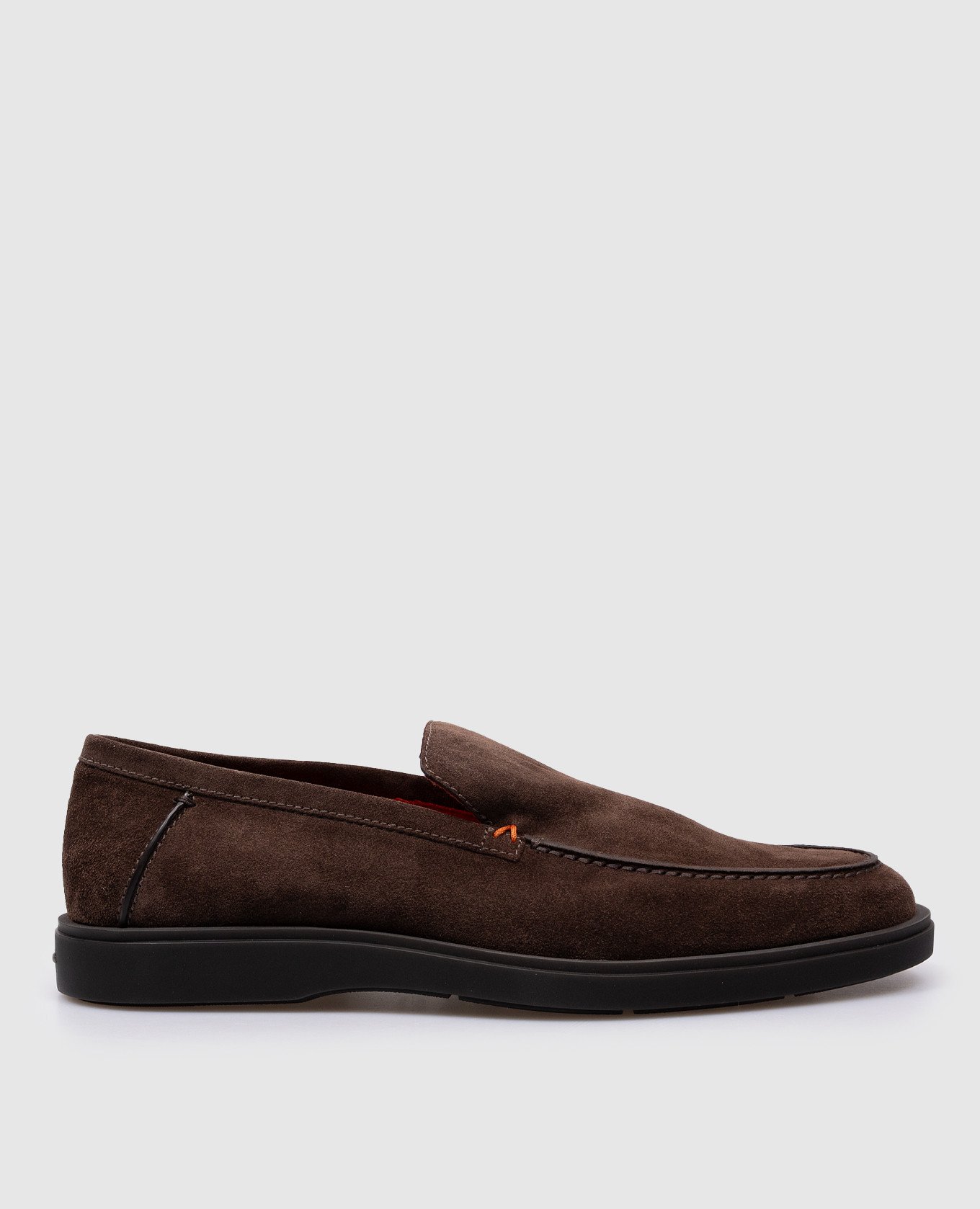 

Brown suede loafers Santoni