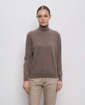 Brunello Cucinelli Brown cashmere turtleneck M12150103