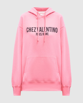 Valentino Chez Valentino pink printed hoodie 6B3MF24D960