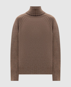 John Smedley TABATHA brown cashmere and wool sweater TABATHA