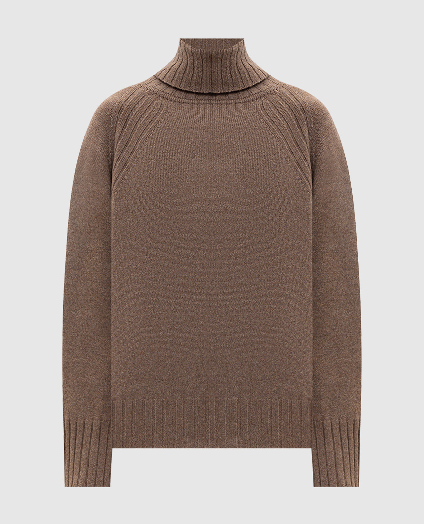TABATHA brown cashmere and wool sweater John Smedley