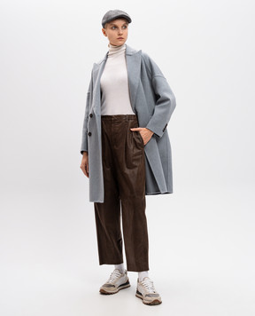 Brunello Cucinelli Blue double-breasted coat MD5039677