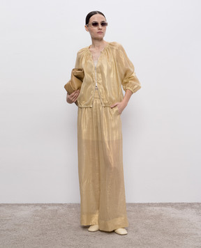 Peserico Beige cardigan with frame E2510603950