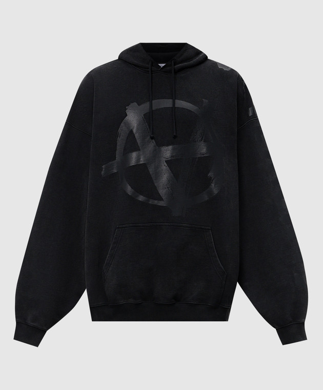 Vetements Gray hoodie with Black Anarchy logo print UA65HD650G buy with Denmark delivery at Symbol