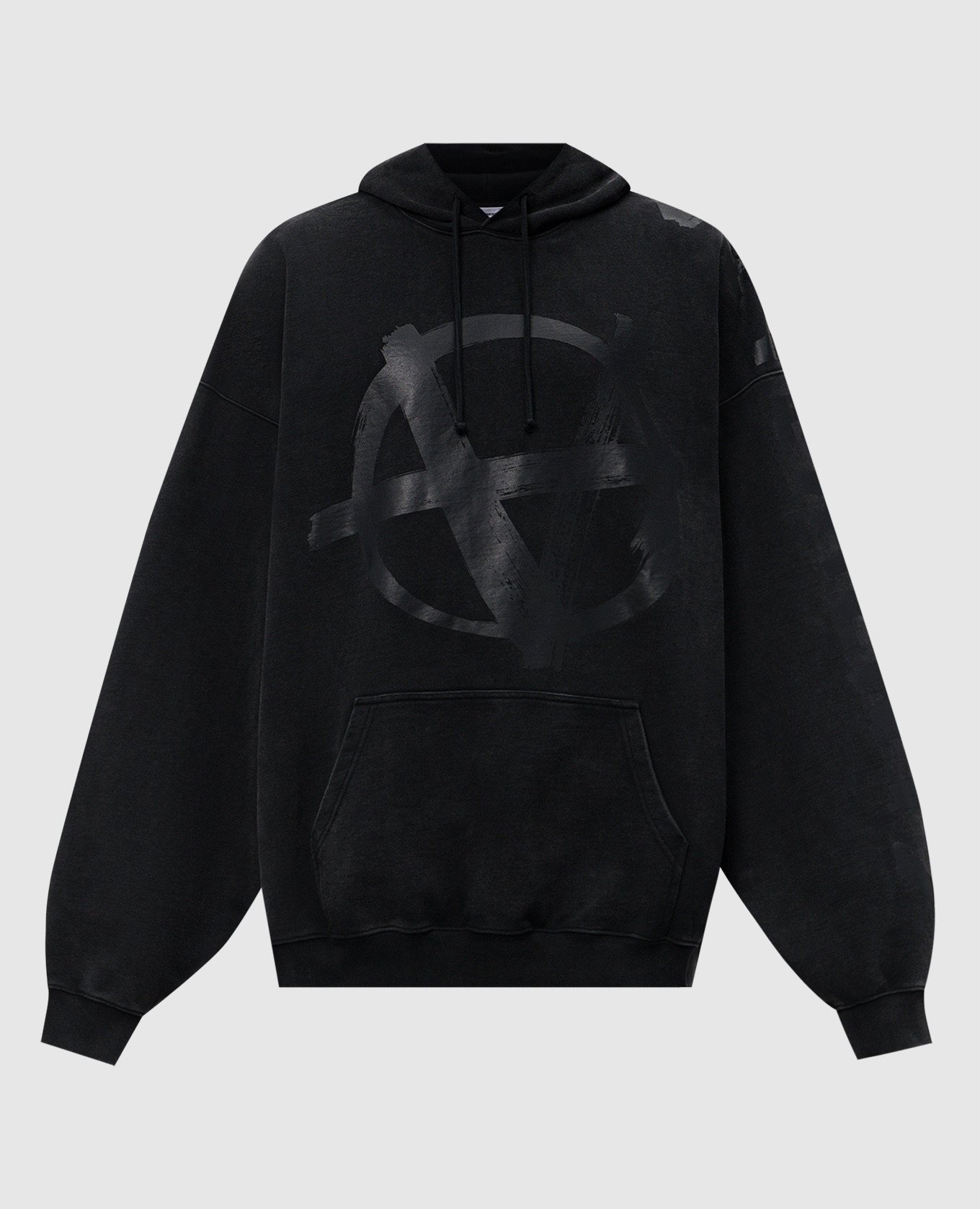 

Gray hoodie with Black Anarchy logo print Vetements, Grey