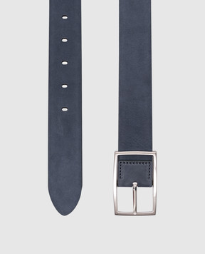 MooRER Blue HOWARD nubuck belt HOWARDPN1