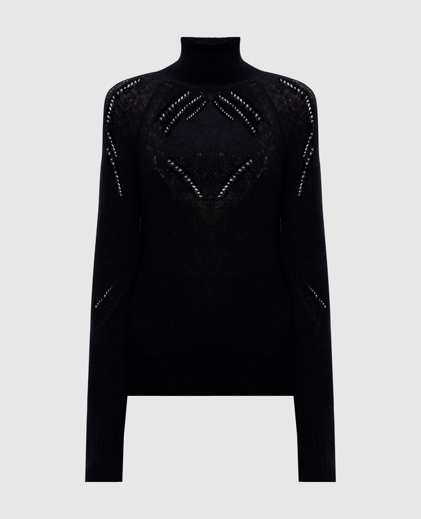 Black sweater with wool and cashmere Ermanno Scervino
