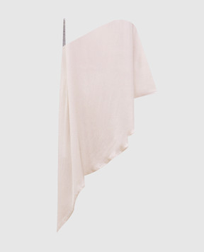 Peserico Beige asymmetric top with monil chain E0645301940
