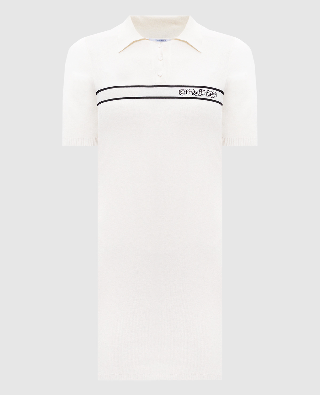 

White mini sheath dress with logo Off-White
