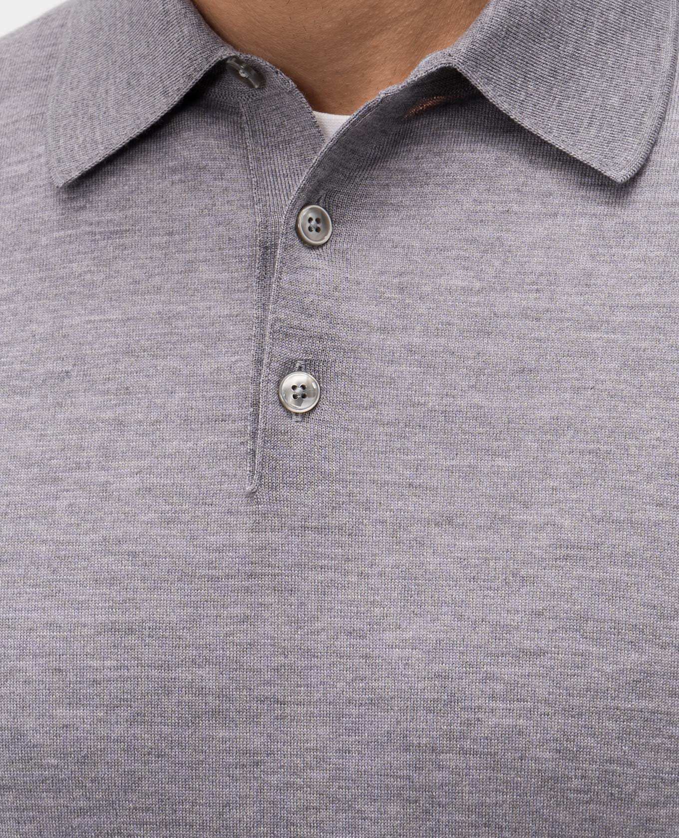Gray wool polo shirt Dolce&Gabbana 5