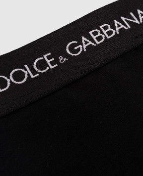 Dolce&Gabbana Children's set of black boxer briefs with a logo L4J701ON00G