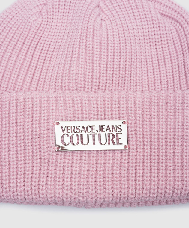 ハット VERSACE JEANS COUTURE Woman Hat Pink 77HAZK50ZG291 469 Versace Jeans Couture - Pink cap with logo 77HAZK50ZG291
