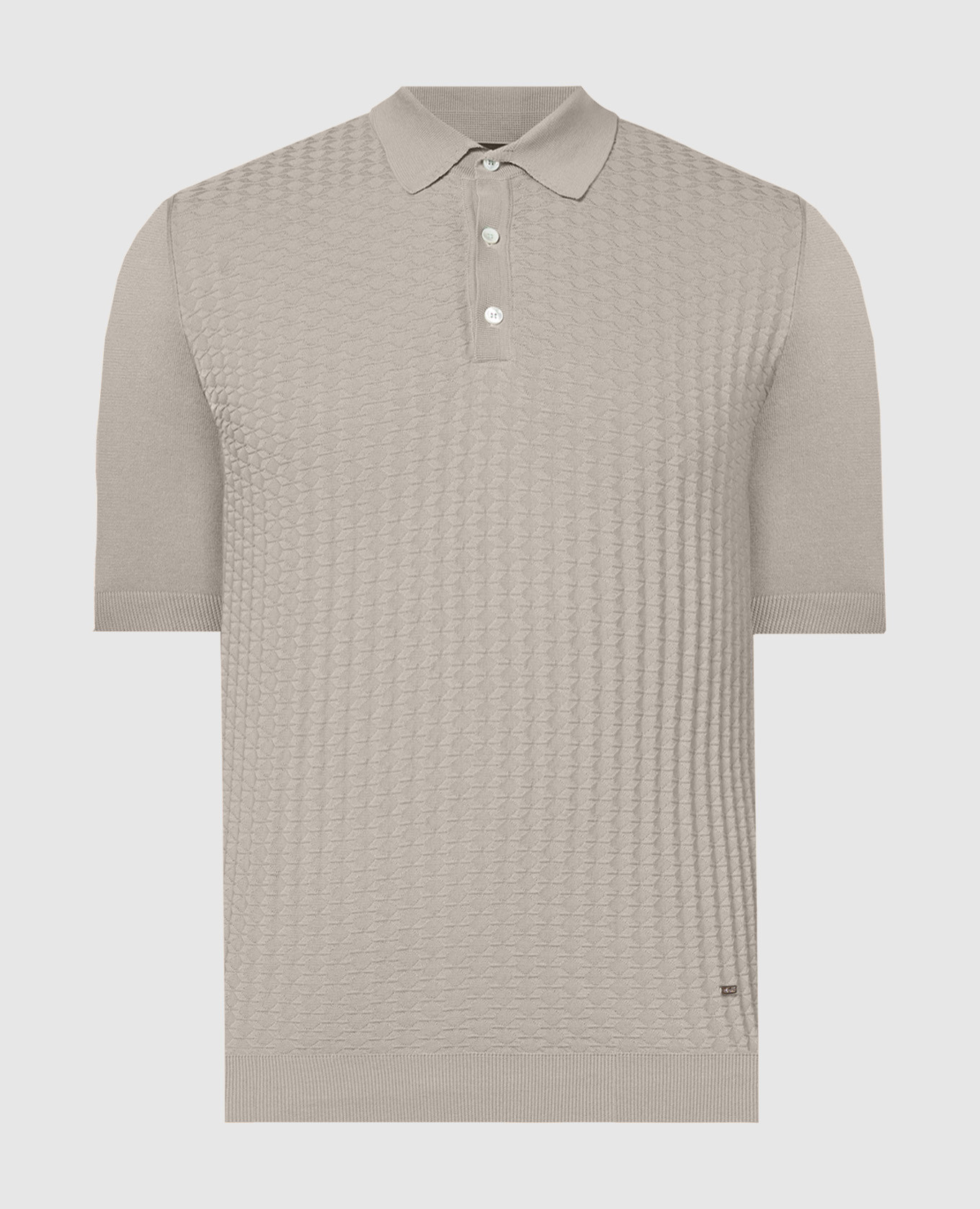 

Gray polo with logo engraving Enrico Mandelli, Grey