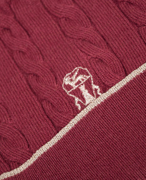Brunello Cucinelli Children's burgundy cashmere hat B12M16599A