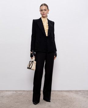 Valentino Black double-breasted wool jacket 6B0CE46097W