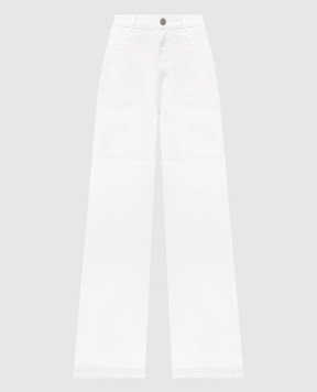 Twinset White jeans with logo patch 251TP2592
