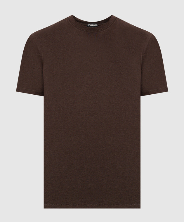 Tシャツ・カットソー TOM FORD Men T-shirt Brown JCS004JMT002S23 FG819 TOM FORD: T-shirt men - Brown | Tom Ford t-shirt