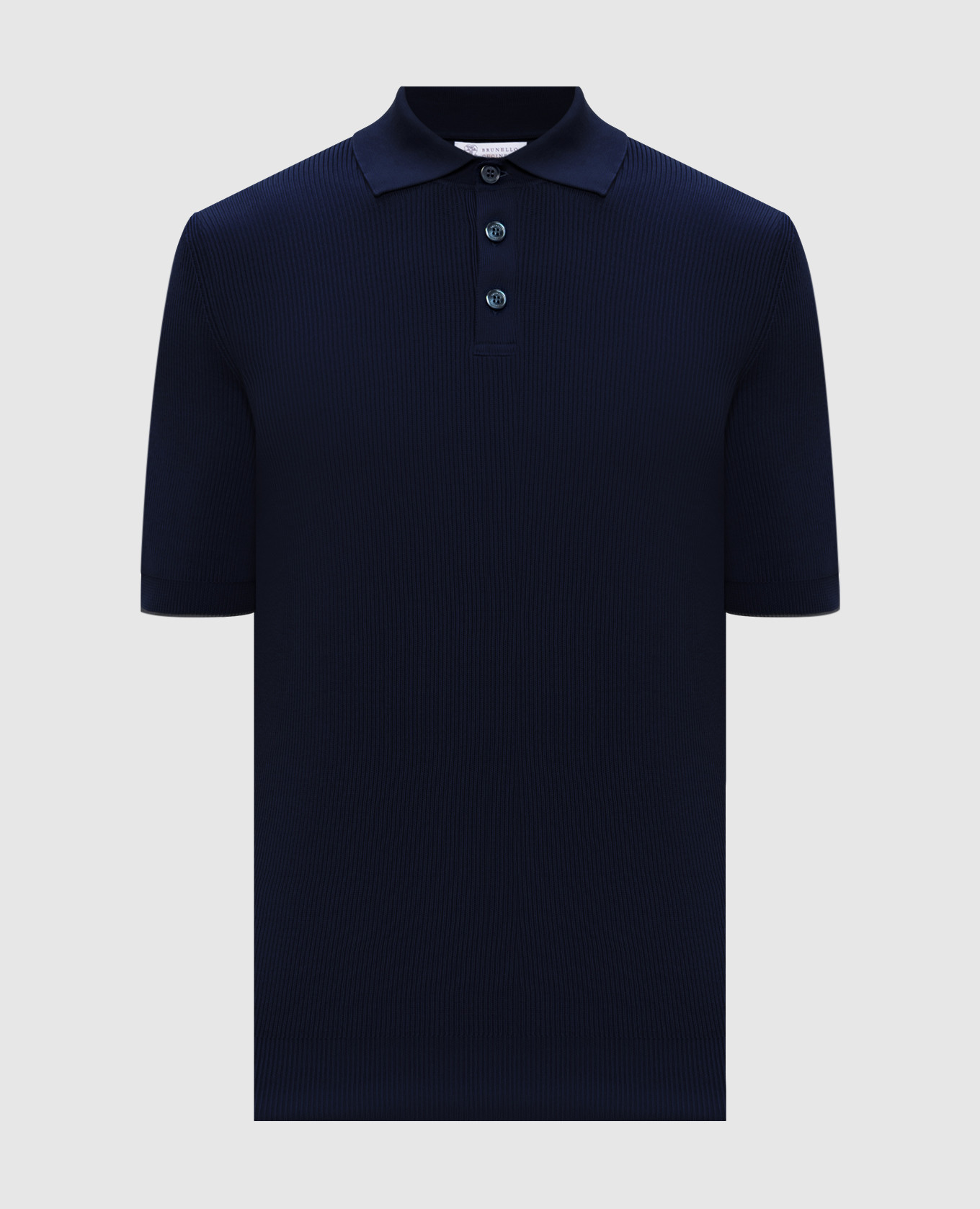 

Blue ribbed polo shirt Brunello Cucinelli