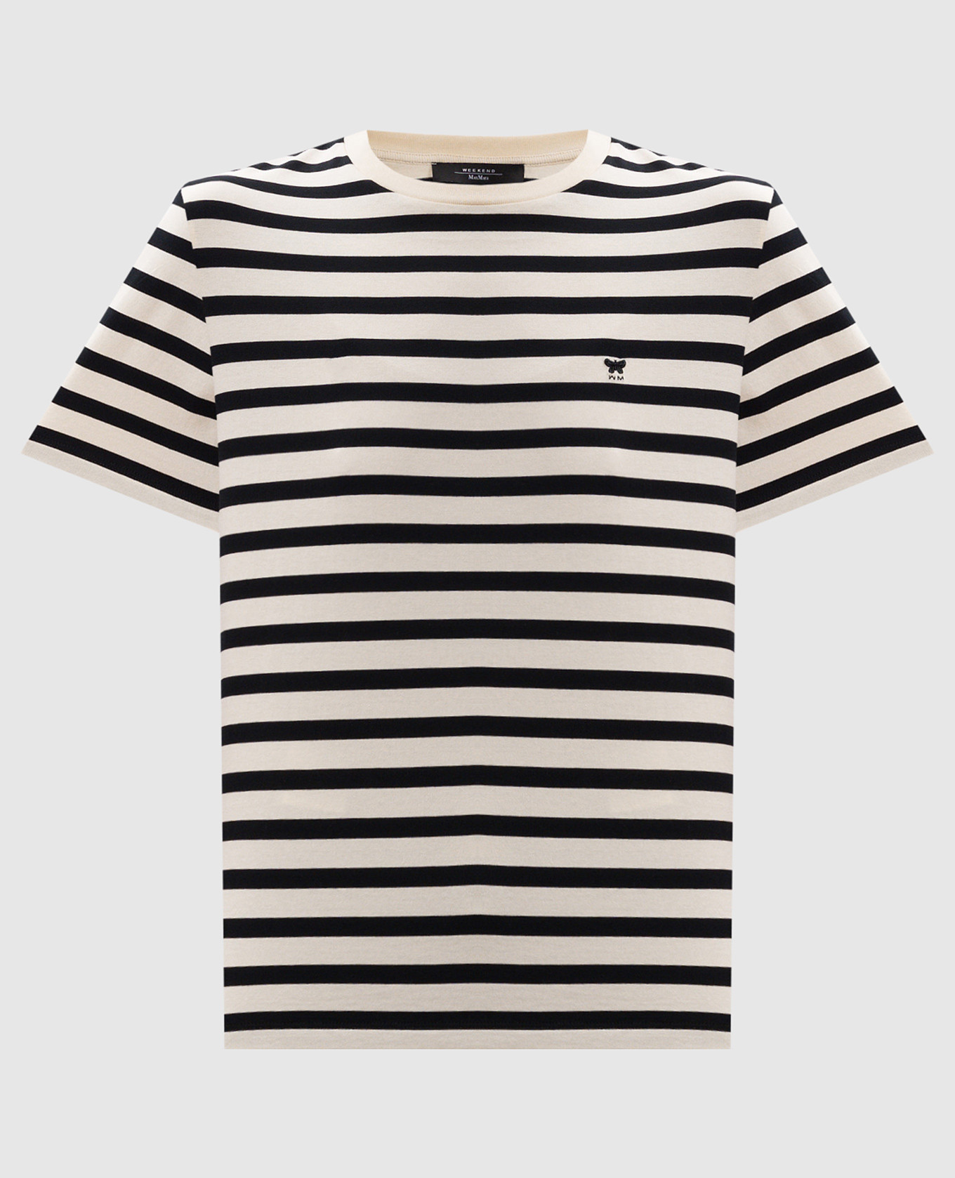 

White SATRAPO T-shirt with contrasting stripes Max Mara Weekend