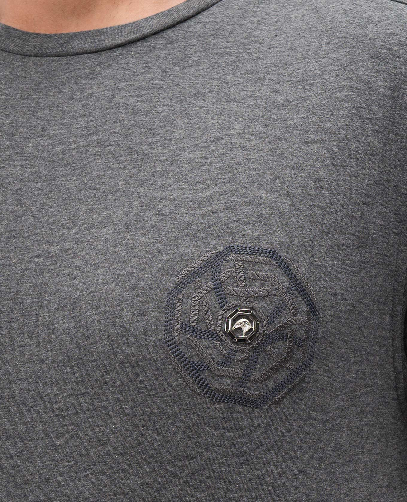 

Gray T-shirt with emblem Stefano Ricci, Grey
