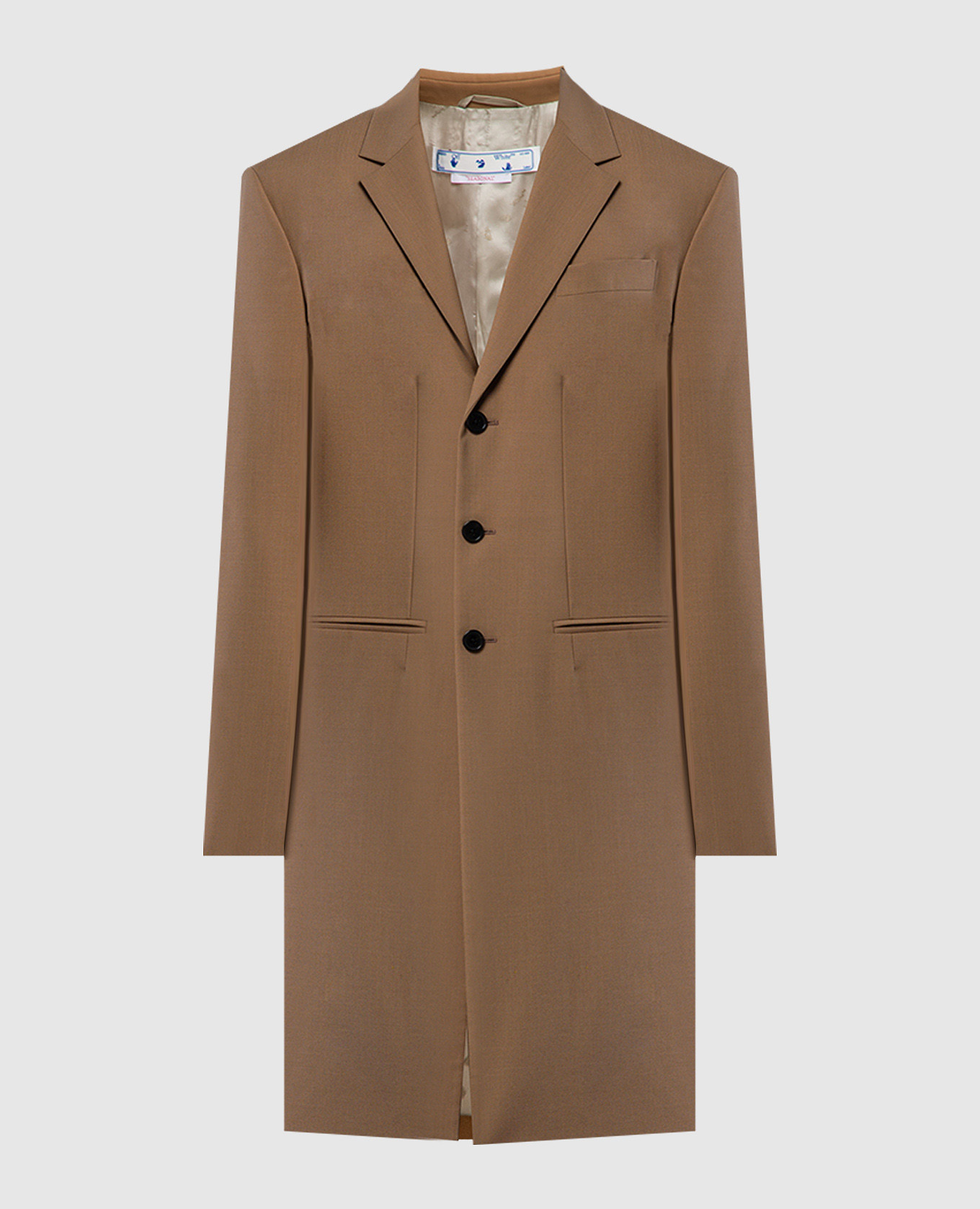 

Relaxed brown elongated jacket Off-White