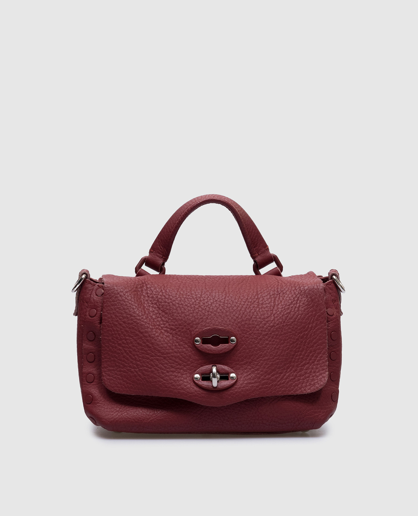 

Red leather crossbody bag Zanellato, Красный