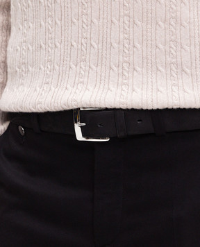 MooRER Black GAREY nubuck belt GAREYNKM