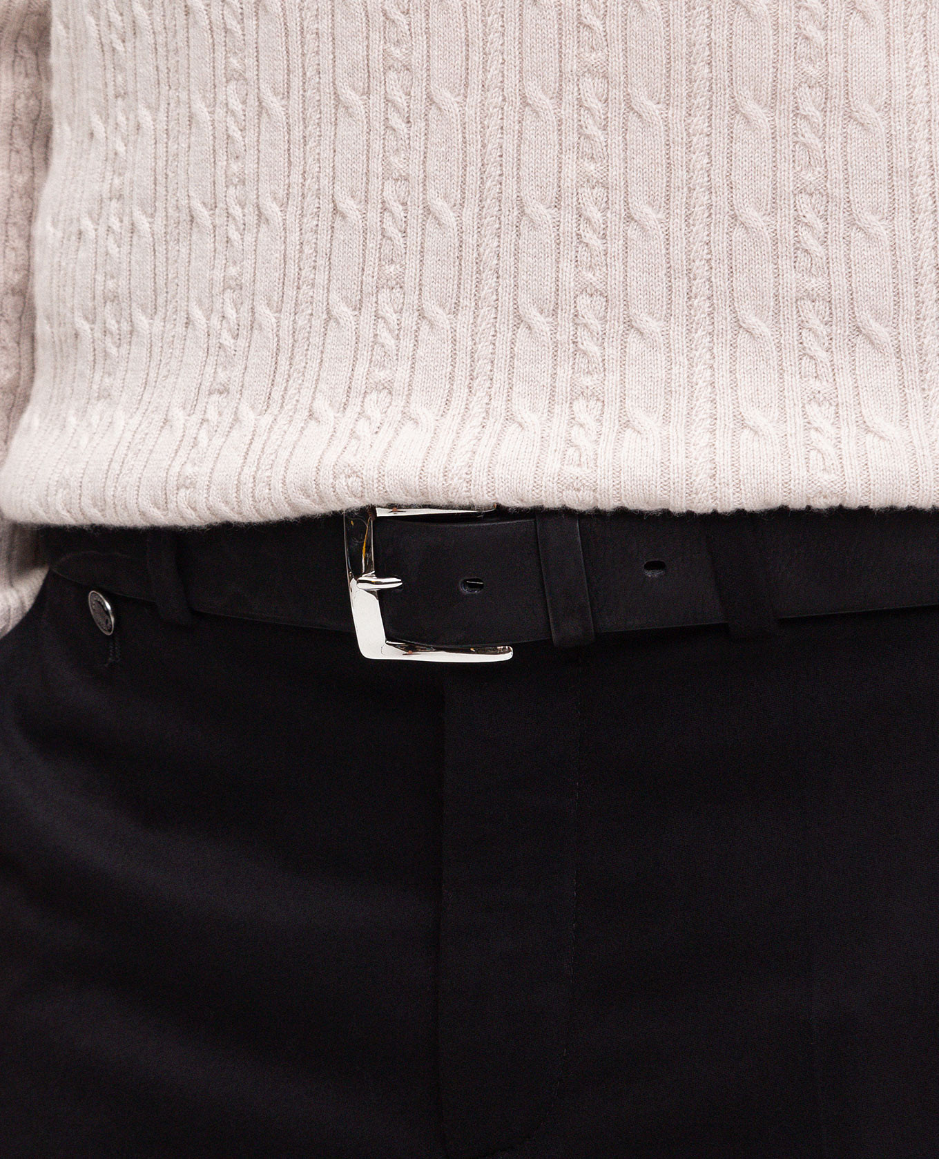 

Black GAREY nubuck belt MooRER